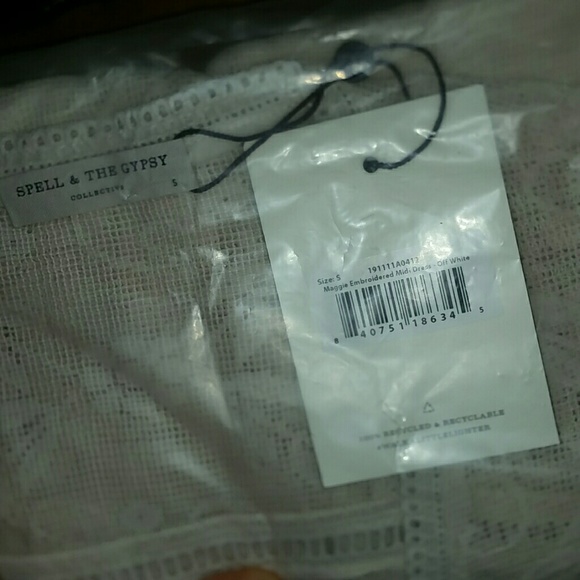 New spell designs Maggie embroidered midi dress S - Picture 8 of 8